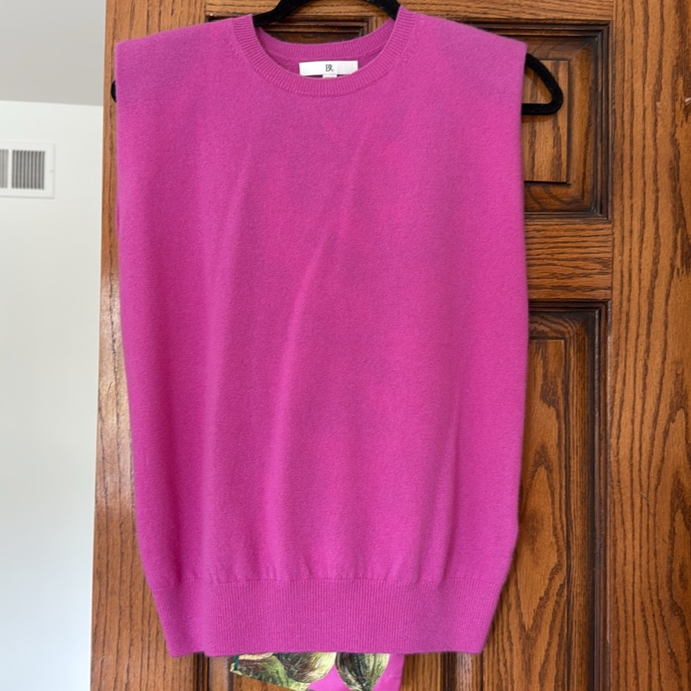 Banana Republic Fuchsia Sleeveless Cashmere Sweater NWOT